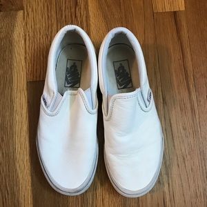 Leather slip on vans